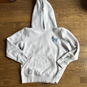 Kids GOAT USA White Hoodie with Embroidered Design